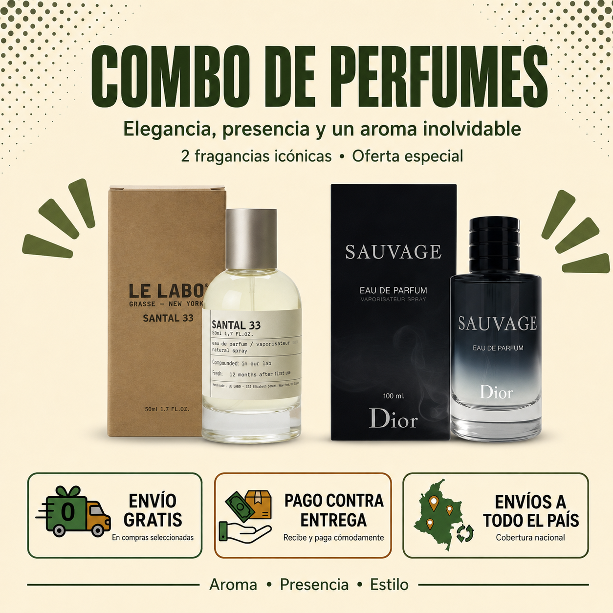 PERFUME SANTAL 33 + SAUVAGE