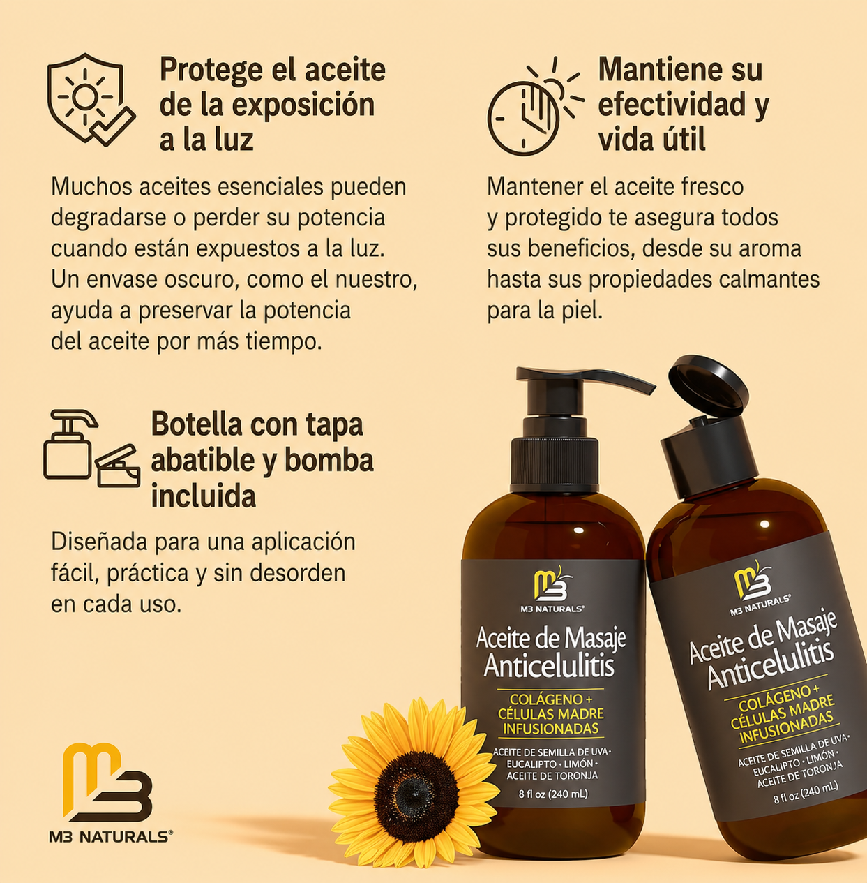 Aceite de Masaje Anticelulitis | Colágeno + Células Madre