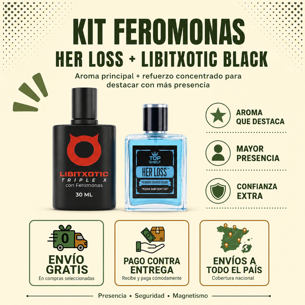 KIT FEROMONAS - HER LOSS + LIBIXOTIC BLACK