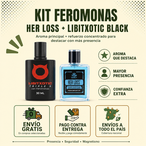 KIT FEROMONAS - HER LOSS + LIBIXOTIC BLACK